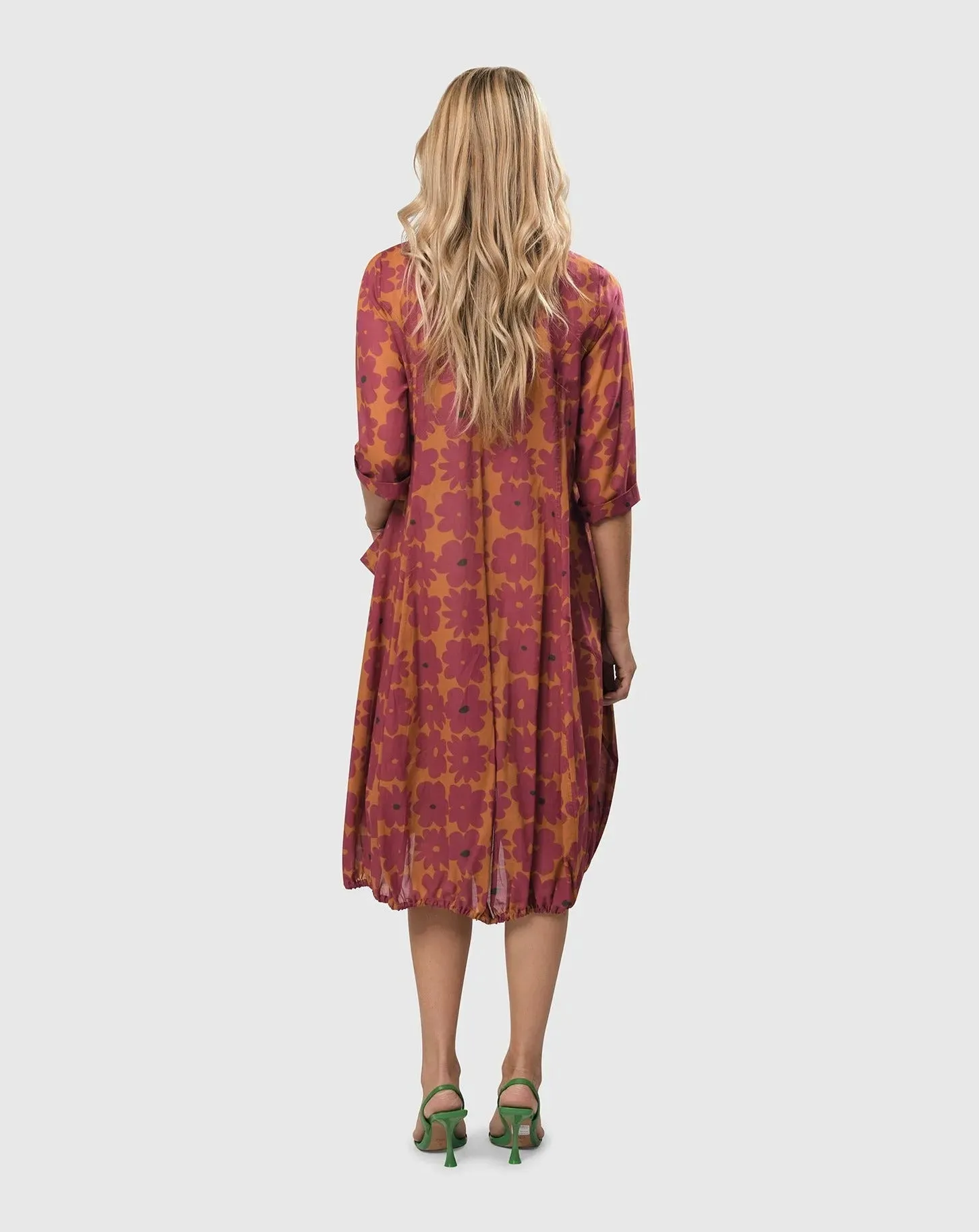 Aster Cotton Voile Wonderful Dress, Fuchsia/orange