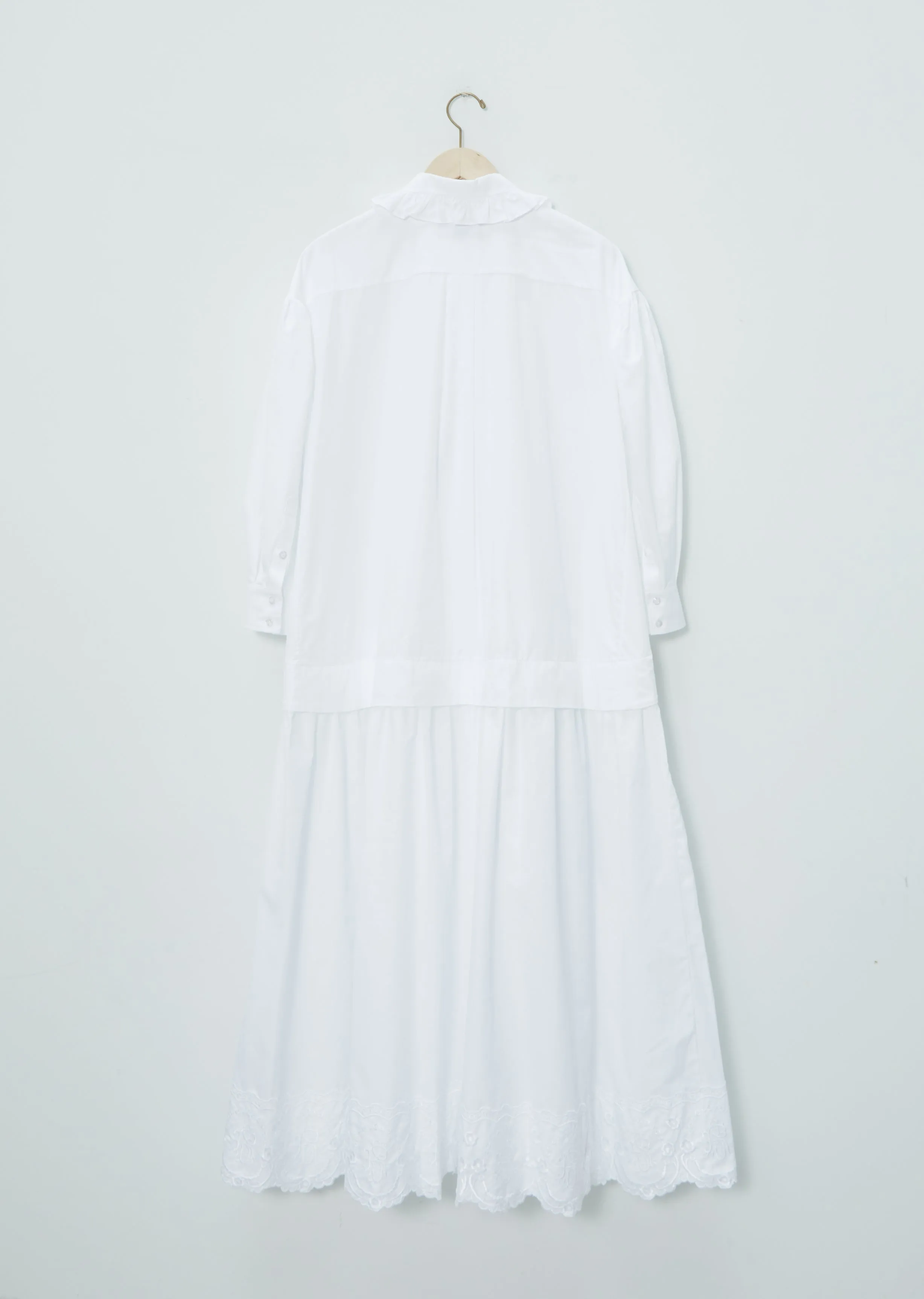 Frill Front Pleated Smock Dress