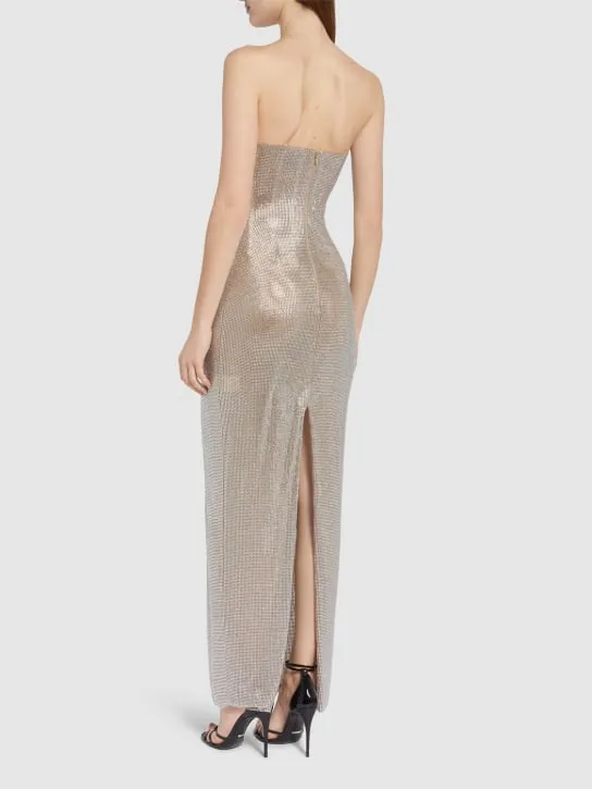 Giuseppe Di Morabito   Embellished strapless long dress 