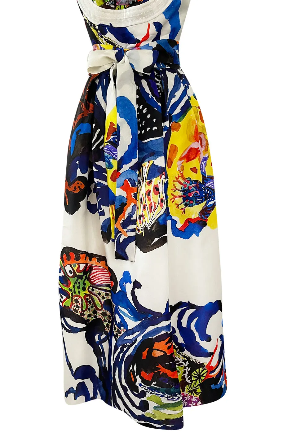 Look 45 Spring 2008 Christian Lacroix Silk Organza Dress w Crystal Detailing & Exuberant Print