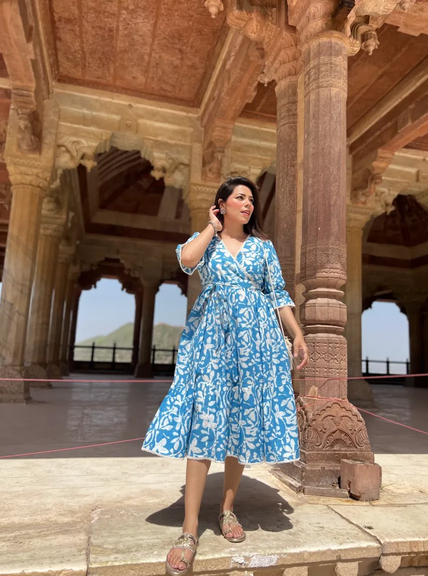 Man Sagar Dress | Sky Blue