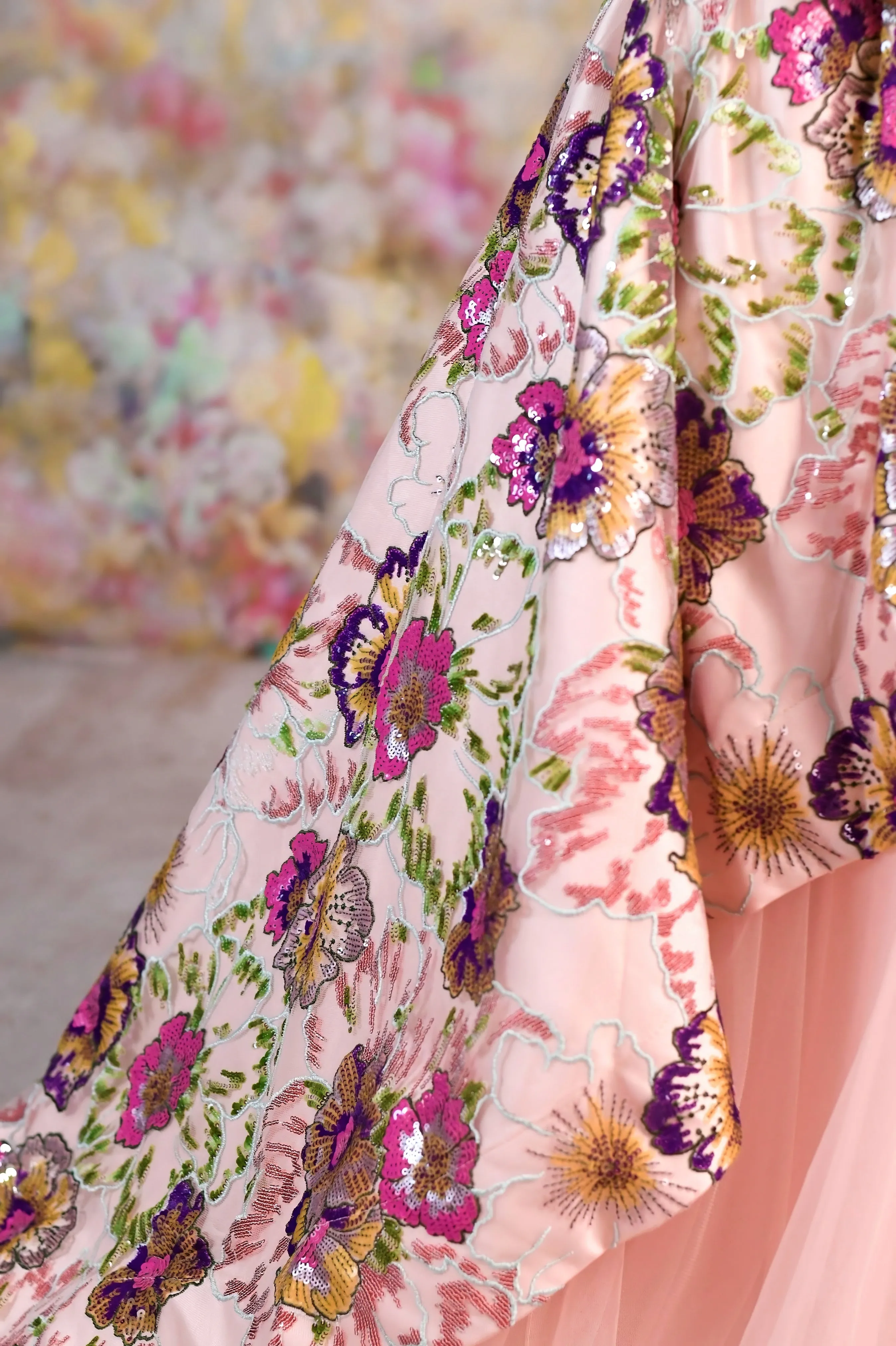 New, Couture Rental Gown "Colorful Sunset"  -  High Low Length Dress ( 8 Year - Petite 9 Year)