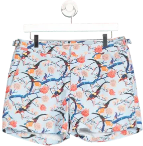 Orlebar Brown Blue Setter Straight Leg Mid Length Bir Print Swim Shorts W31