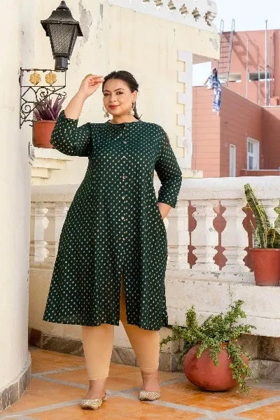 Plus Size Green Kurti UK Next Day