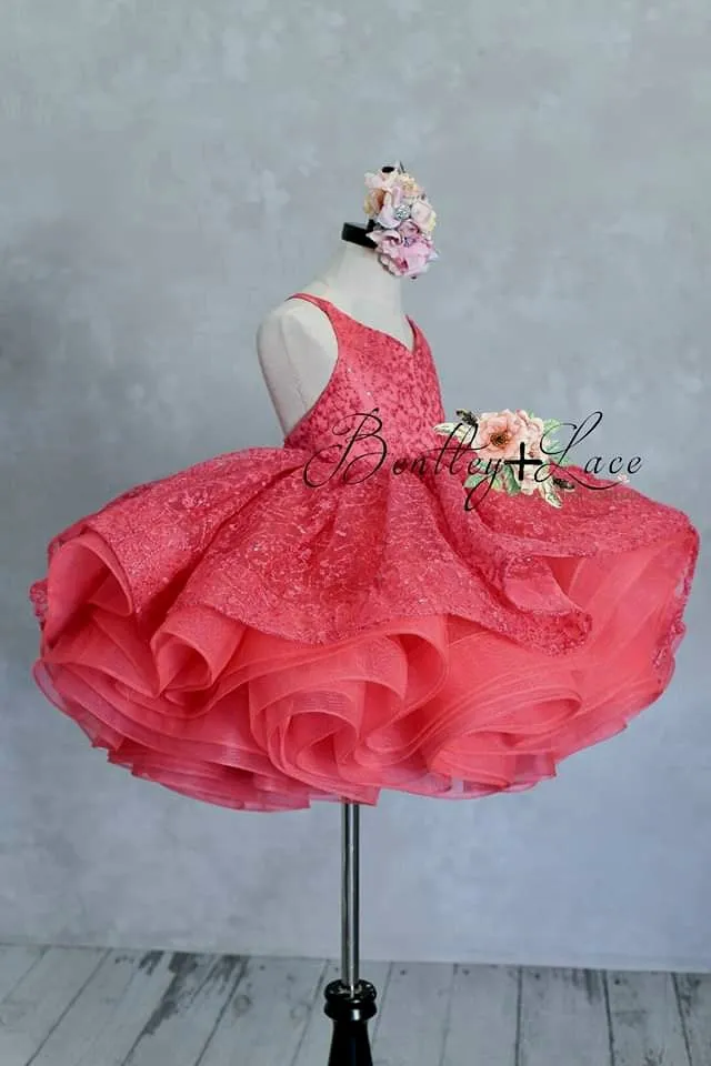 "Whit" Petal Length Dress Pink - detachable sleeves (4 Year - Petite 5 Year- up to possible 6.)