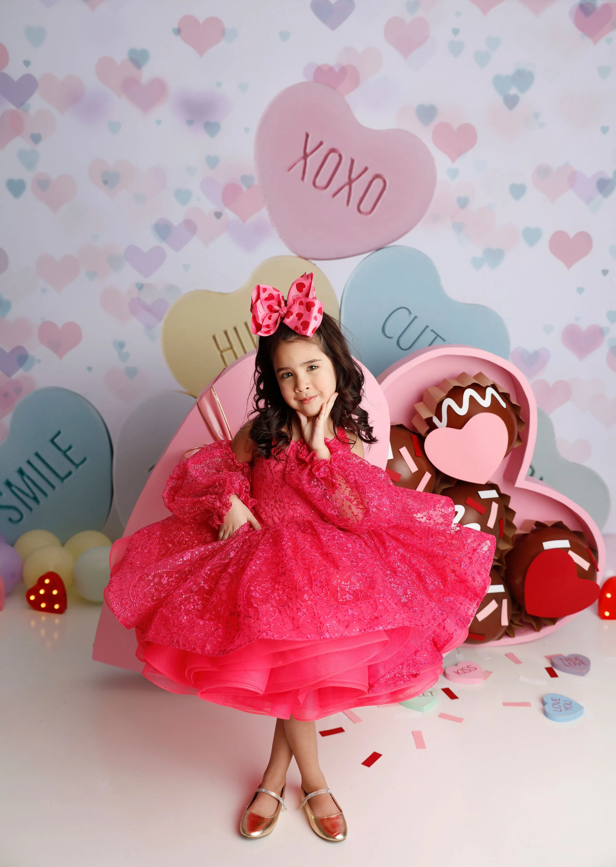 "Whit" Petal Length Dress Pink - detachable sleeves (4 Year - Petite 5 Year- up to possible 6.)