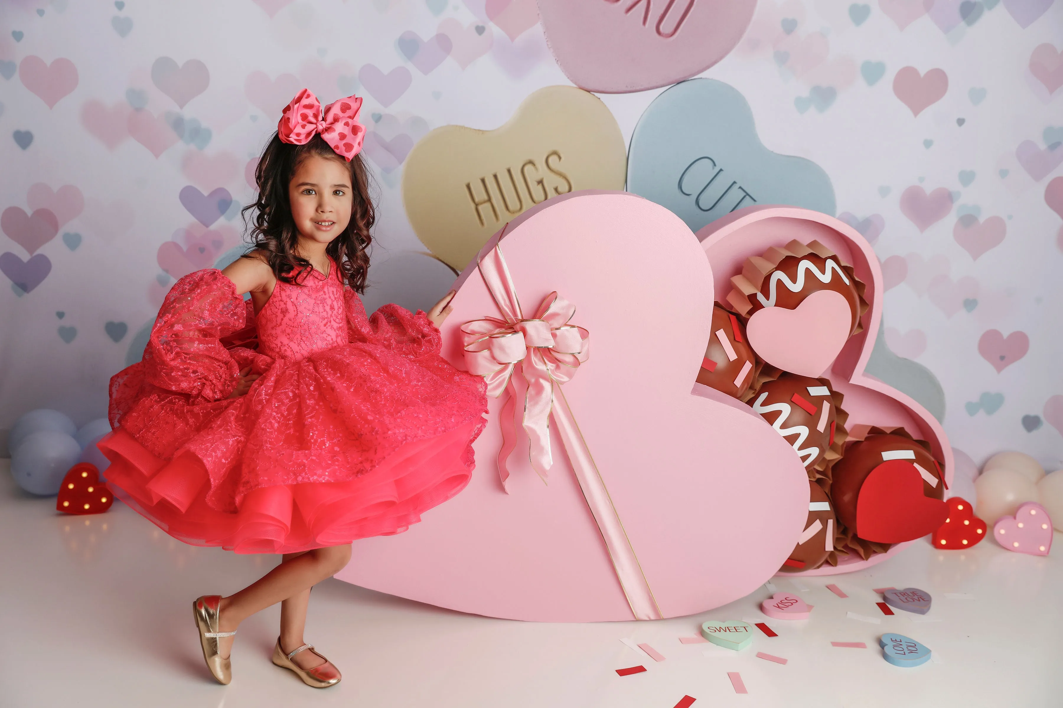 "Whit" Petal Length Dress Pink - detachable sleeves (4 Year - Petite 5 Year- up to possible 6.)