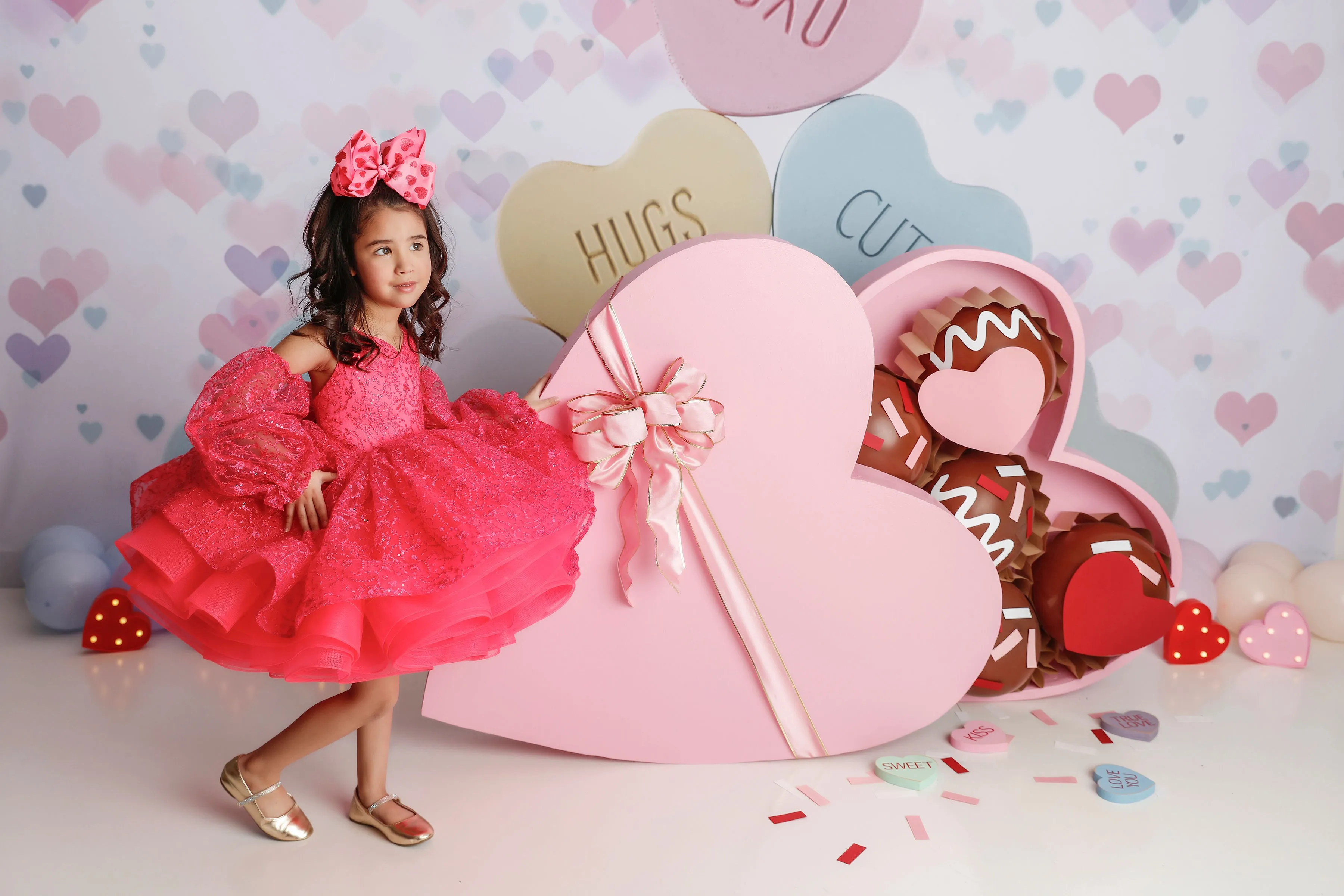 "Whit" Petal Length Dress Pink - detachable sleeves (4 Year - Petite 5 Year- up to possible 6.)