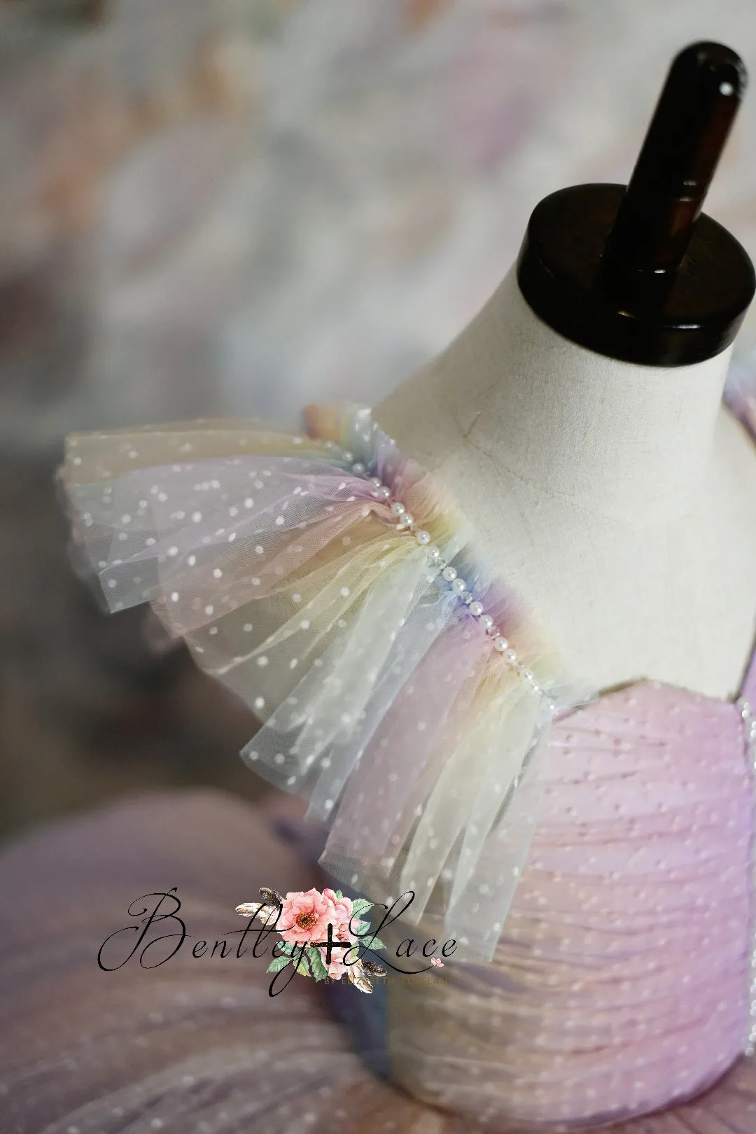Retired rental GUC "Ombre Over The Rainbow " Floor Length Dress (5 Year-Petite 6 Year)