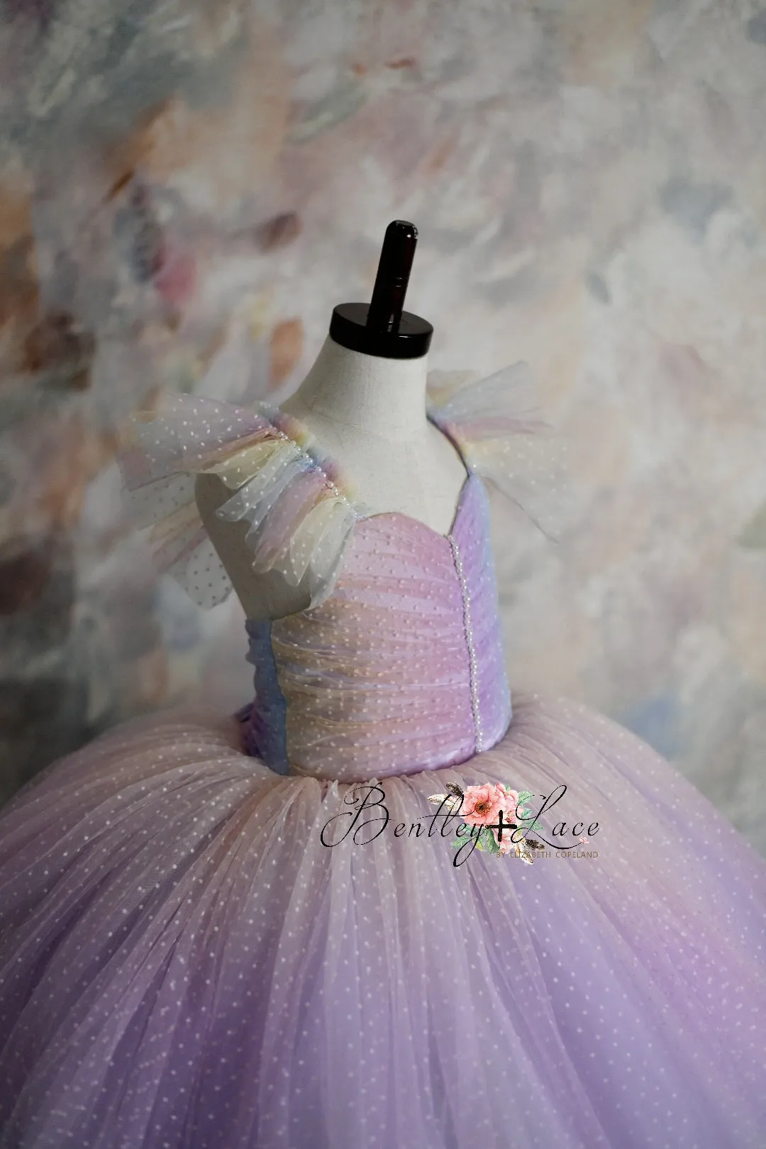 Retired rental GUC "Ombre Over The Rainbow " Floor Length Dress (5 Year-Petite 6 Year)