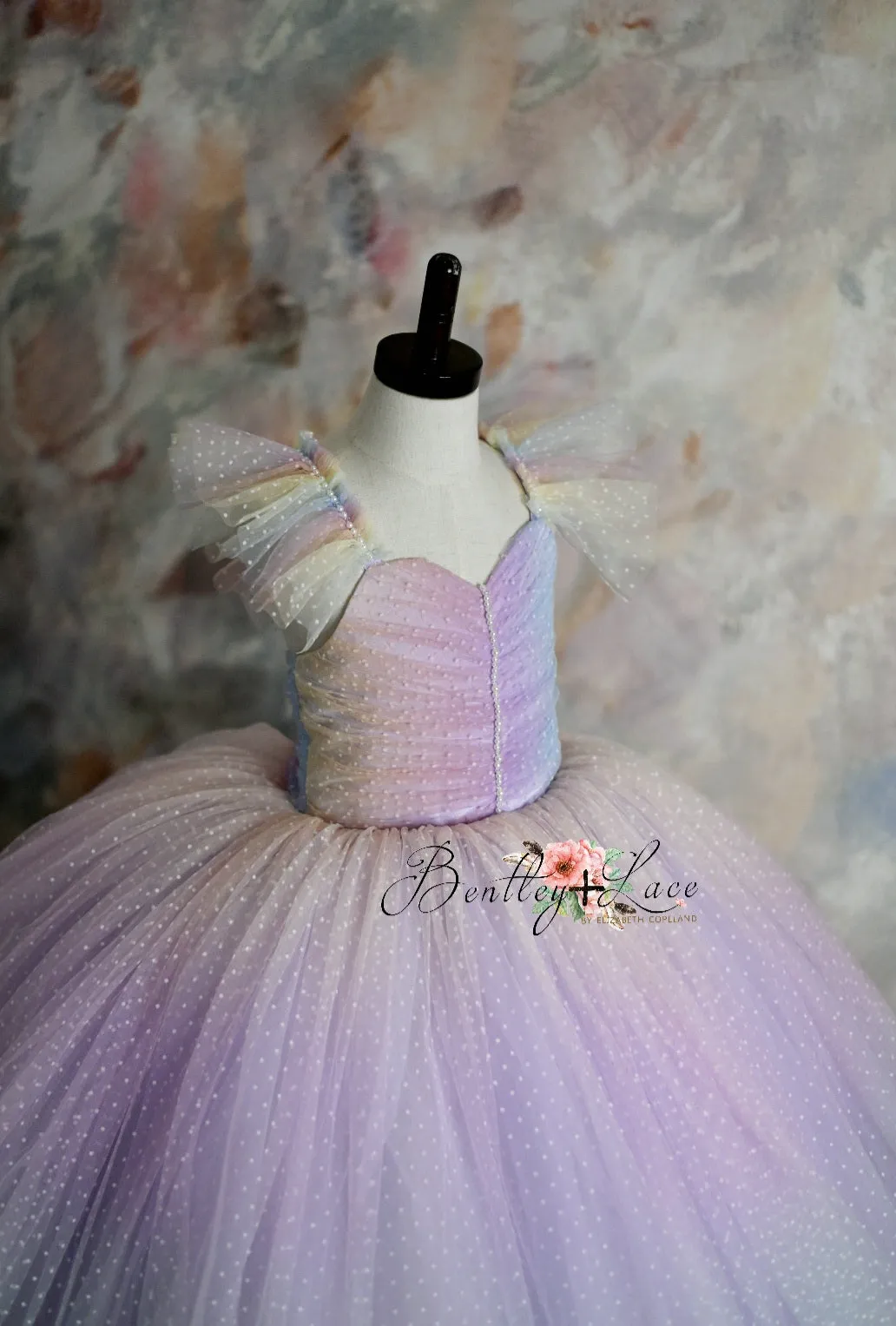 Retired rental GUC "Ombre Over The Rainbow " Floor Length Dress (5 Year-Petite 6 Year)