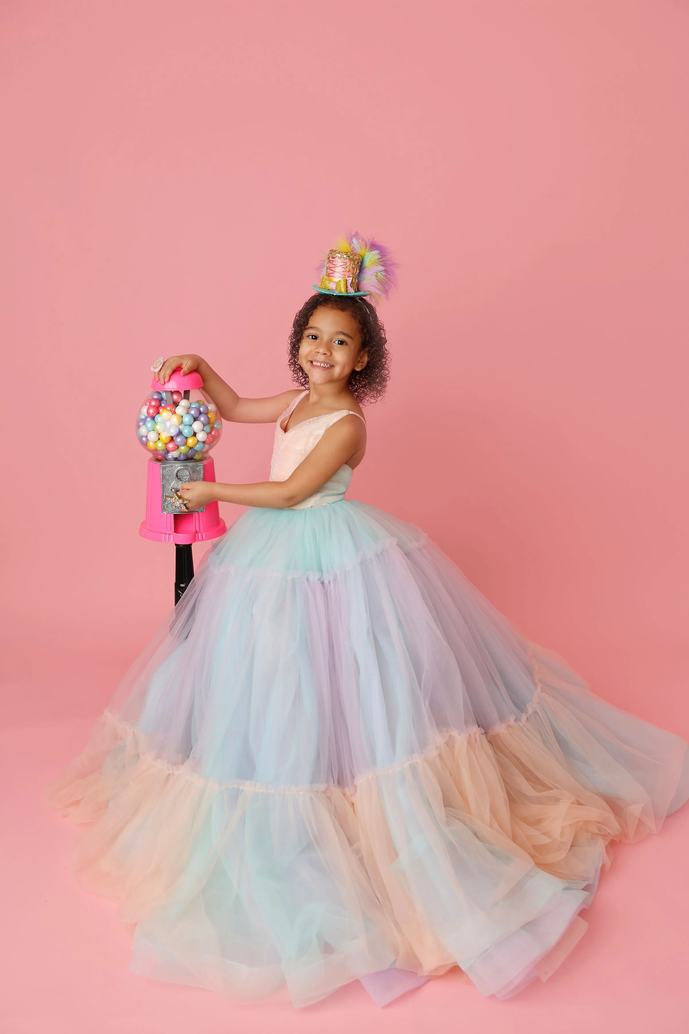 Sherbet "Rainbow Party" Floor Length Dress (6 Year-Petite 8 Year)