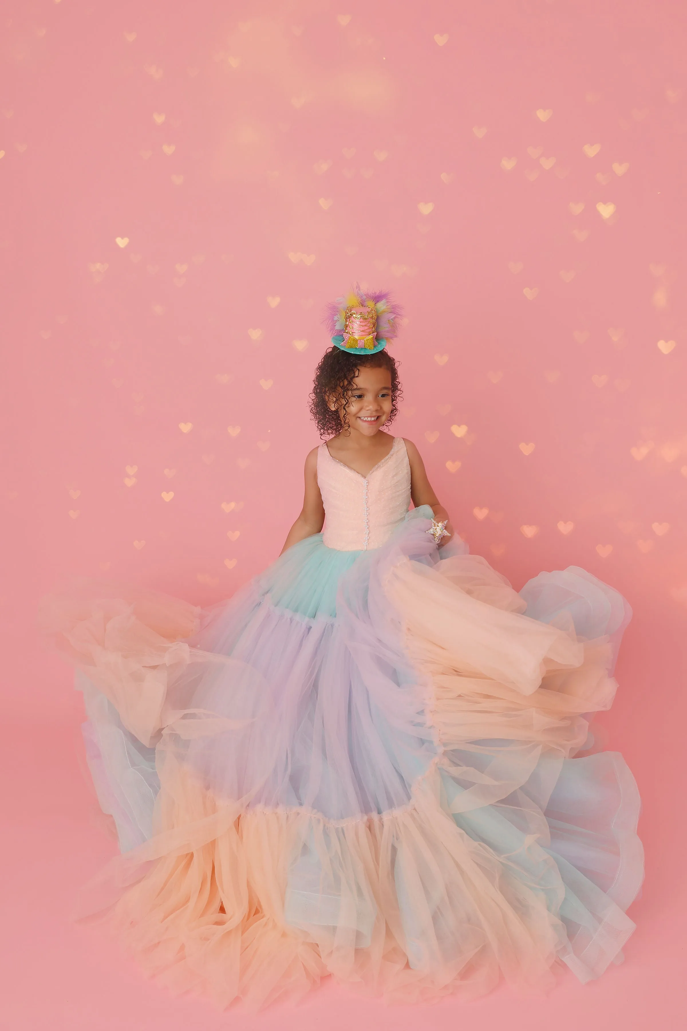 Sherbet "Rainbow Party" Floor Length Dress (6 Year-Petite 8 Year)