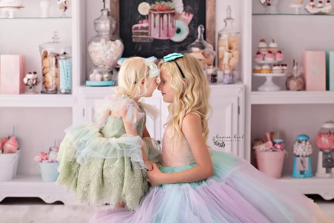 Sherbet "Rainbow Party" Floor Length Dress (6 Year-Petite 8 Year)