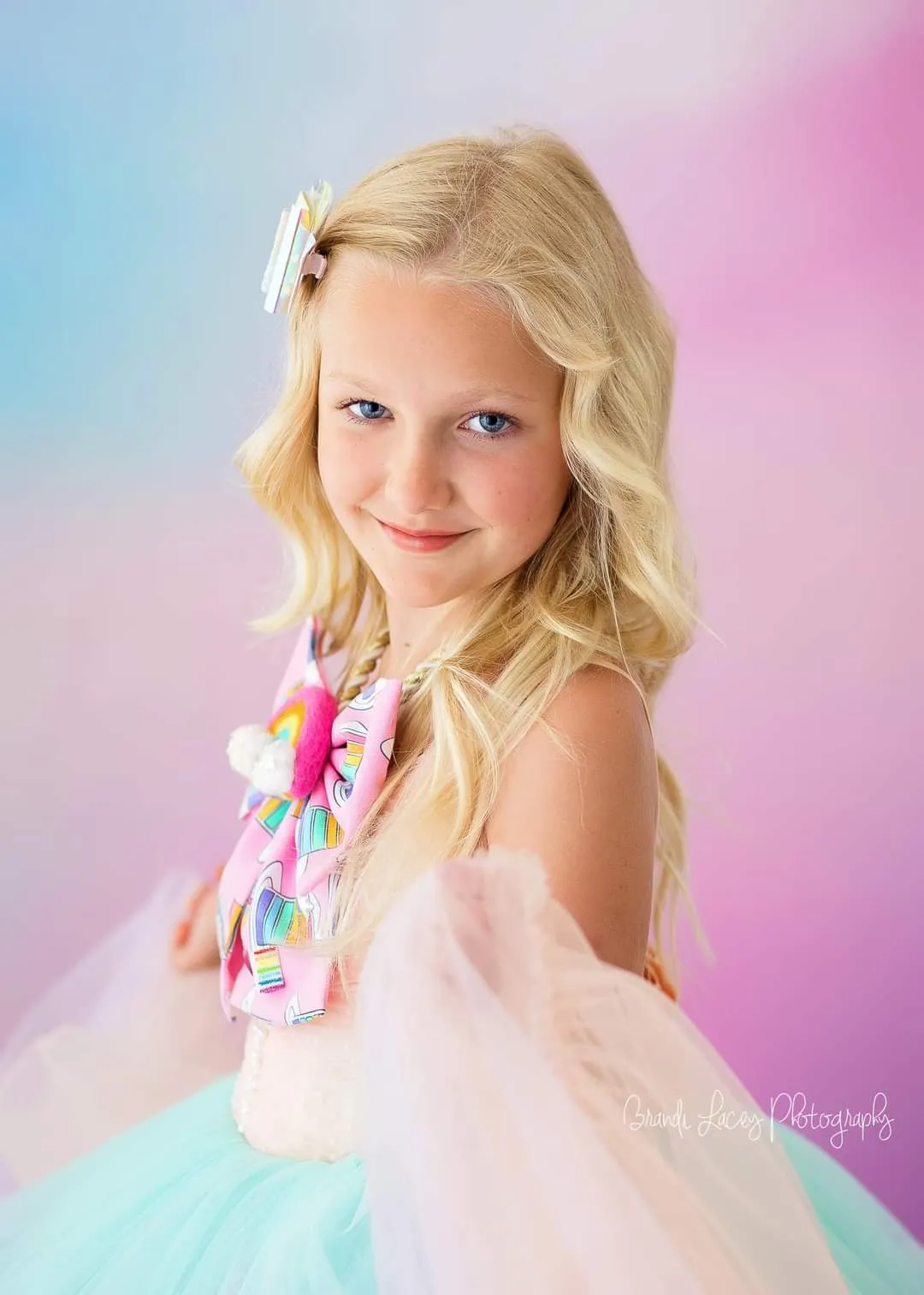 Sherbet "Rainbow Party" Floor Length Dress (6 Year-Petite 8 Year)