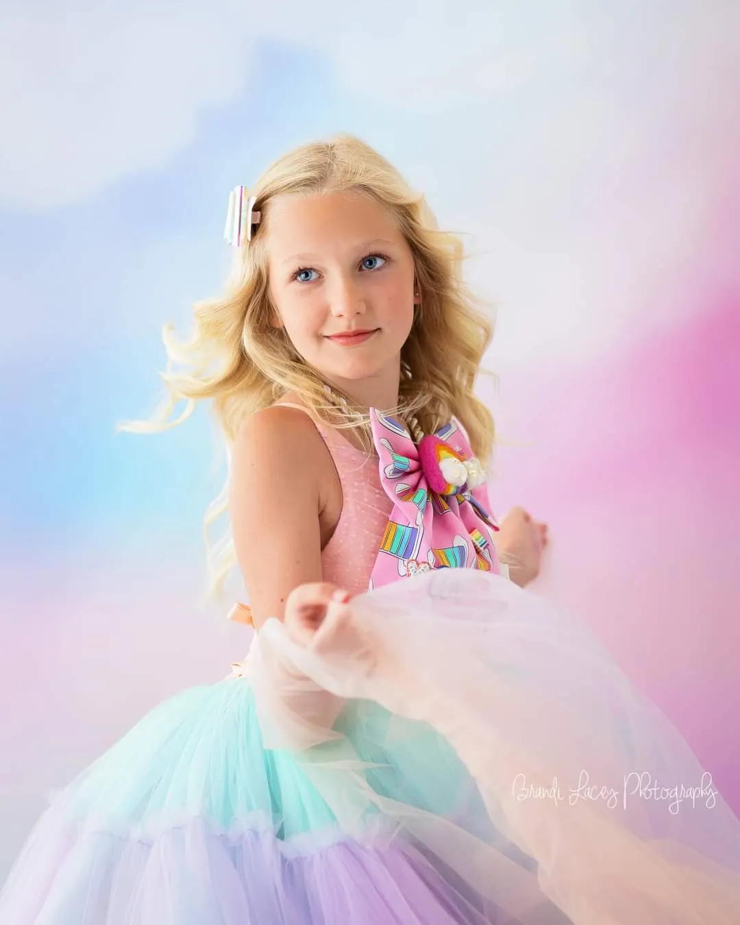 Sherbet "Rainbow Party" Floor Length Dress (6 Year-Petite 8 Year)