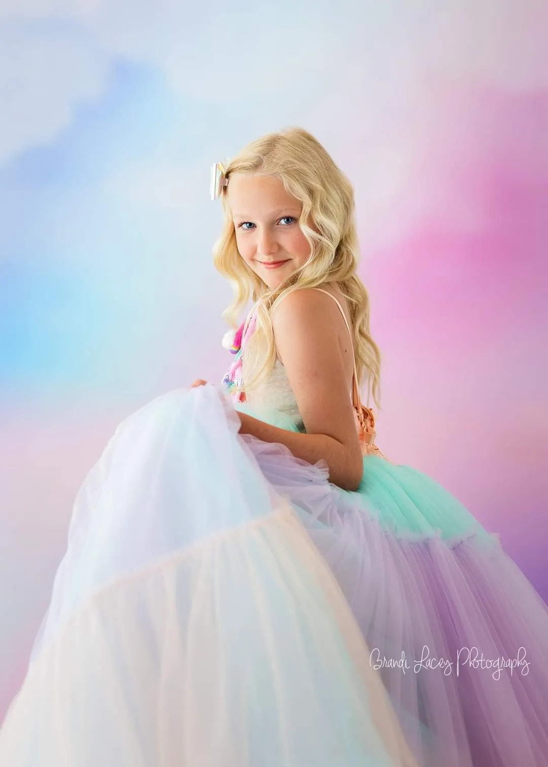 Sherbet "Rainbow Party" Floor Length Dress (6 Year-Petite 8 Year)