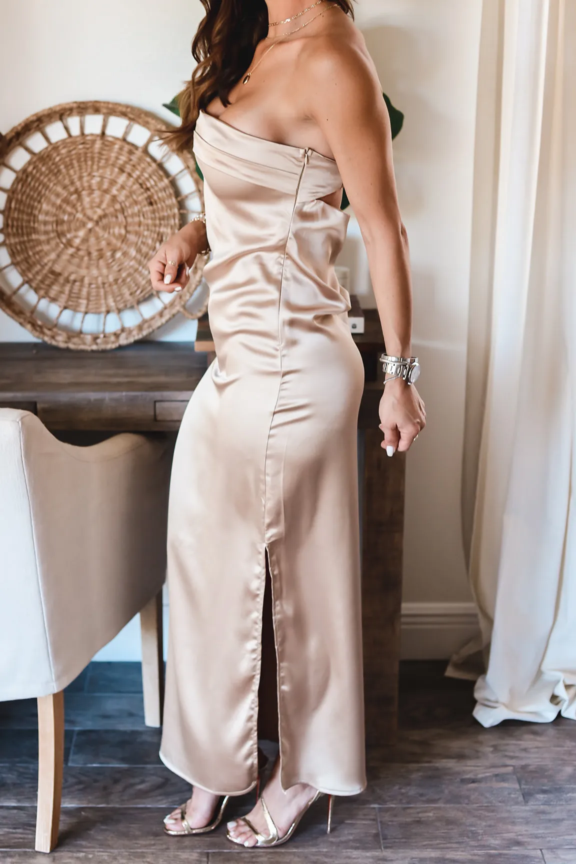The Olivia Satin Dress- 2 Colors